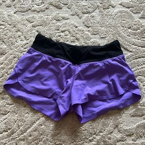 Purple and Black no seam running Lululemon shorts Size 2